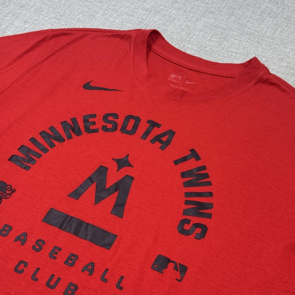 Nike Minnesota Twins Shirt‎ Mens XL Red MLB Baseball Dri-FIT Graphic Tee